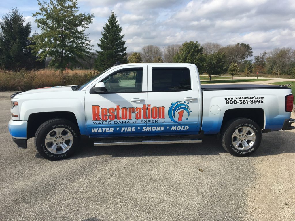 Restoration 1 water damage restoration franchise truck